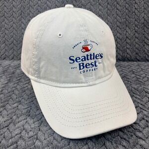 Seattle's Best Coffee Logo Mens White Seattle's Best Hat Adjustable Cotton OSFM